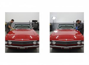 Classic Red Convertible Car Detailing Comparison