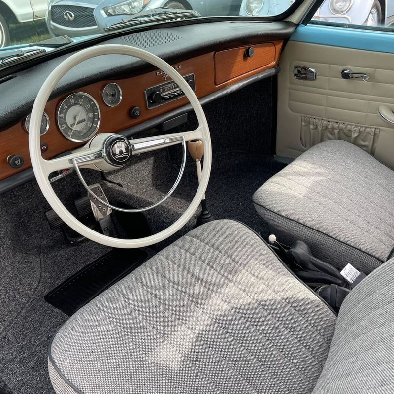 interior of a classic car