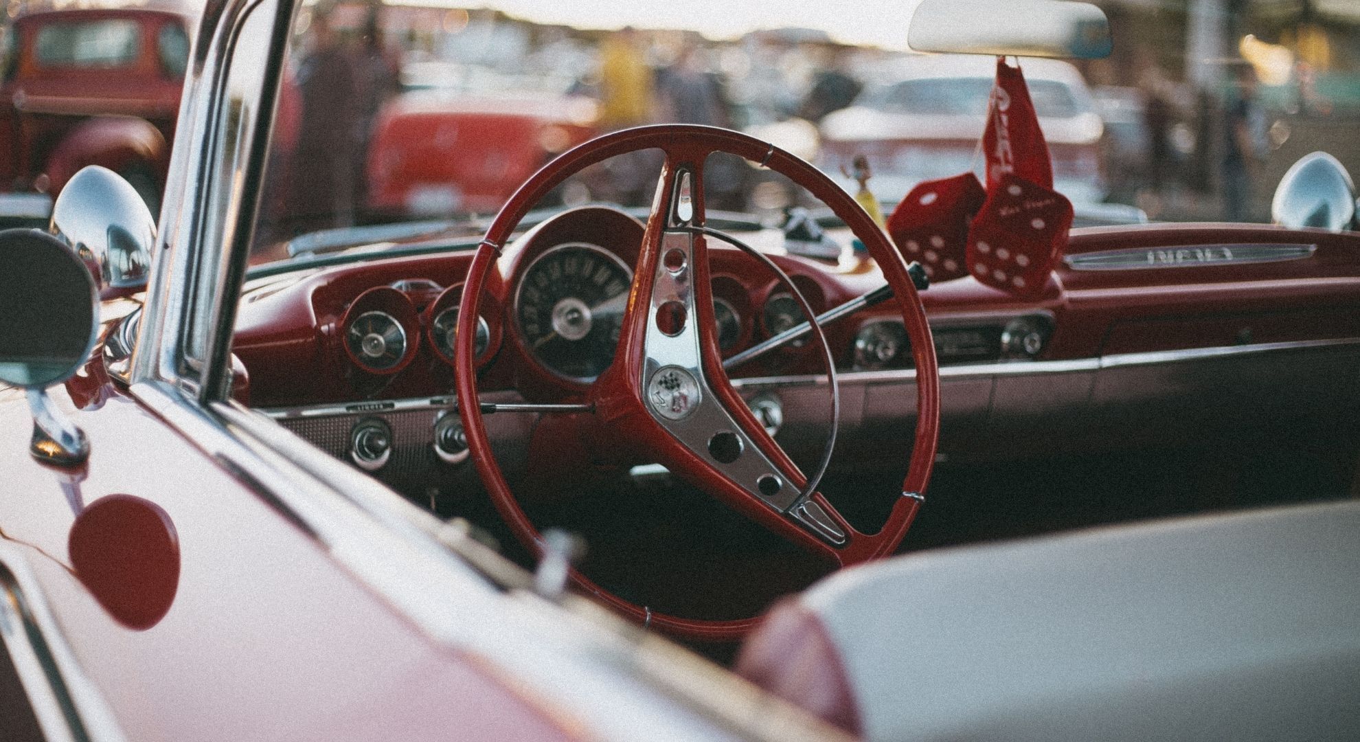 shiny classic red car shiny classic red car